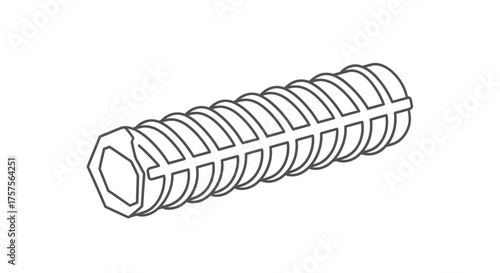 Detailed Outline of a Cylindrical Plastic Spacer.