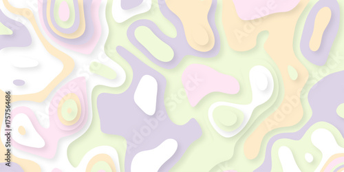 Colorful papercut and multilayer cutout geometric pattern on vector. papercut style design for background. Modern background for placards, poster, invitation, covers and other. Vector illustration.	