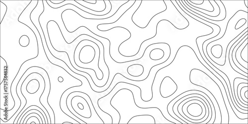 Abstract topographic contours map background, White wave paper curved reliefs abstract background. geographic line map Modern design with White with topographic wavy pattern design.	
