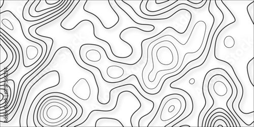 Abstract topographic contours map background, White wave paper curved reliefs abstract background. geographic line map Modern design with White with topographic wavy pattern design.	
