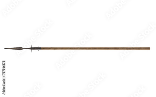 Obraz na plátně Ancient medieval spear with a wooden shaft