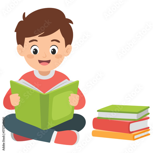  African American male librarian reading a large book