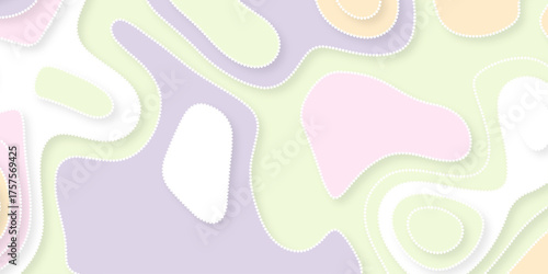 Colorful papercut and multilayer cutout geometric pattern on vector. papercut style design for background. Modern background for placards, poster, invitation, covers and other. Vector illustration.	