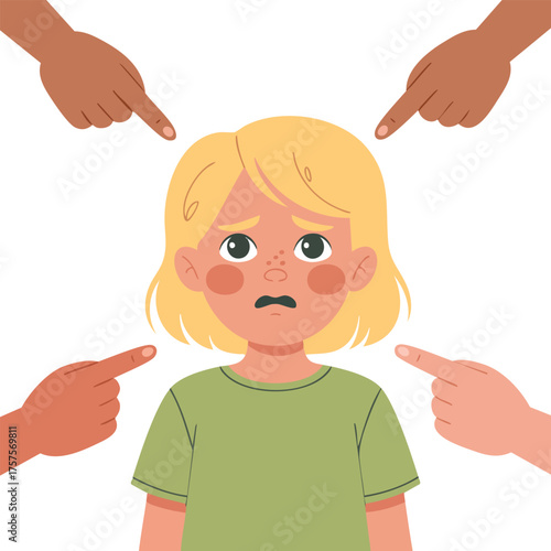  Online social bullying concept with body shaming