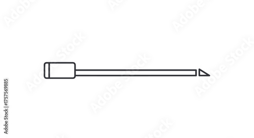 Simple Line Drawing of a Soldering Iron Tip.