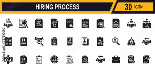 Visual representation of the hiring process including stages steps and candidate flow