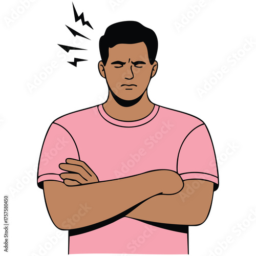 Epilepsy day man illustration awareness isolated vector illustration on white background