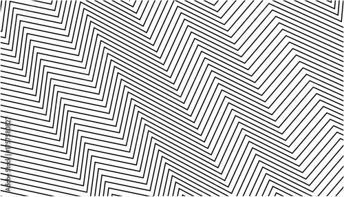 A repeating geometric pattern of thin black lines forming diagonal zigzags on a white background.
