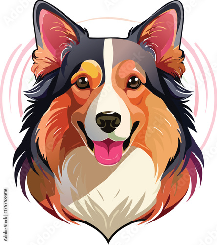 Illustration of a dog on white background.