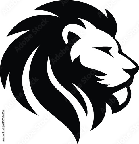 Lion head tattoo vector illustration design