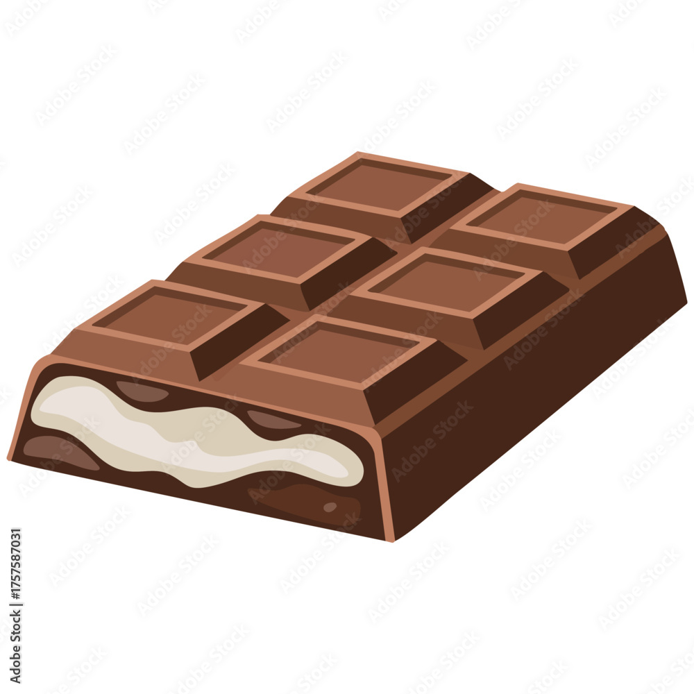 Fototapeta premium Chocolate bar in opened wrapper isolated on plain background