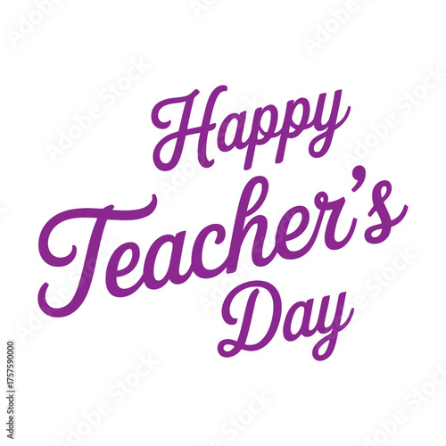 Happy Teacher's Day Typography Design . 
