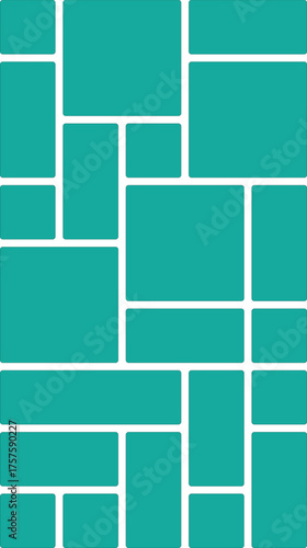 Abstract geometric shapes in teal and white simple modern design background
