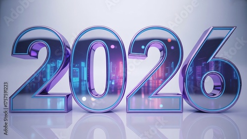 2026 Futuristic Glowing Metallic Text Effect