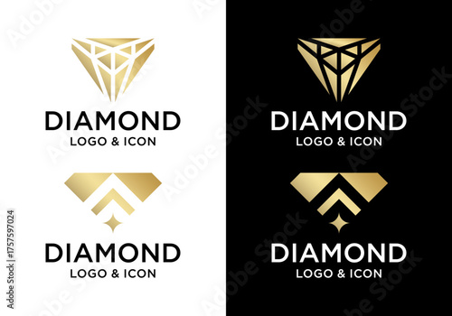 diamond geometric abstract logo icon vector design