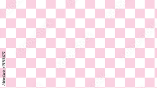Pink and White Checkerboard Seamless Pattern Background Vector Illustration