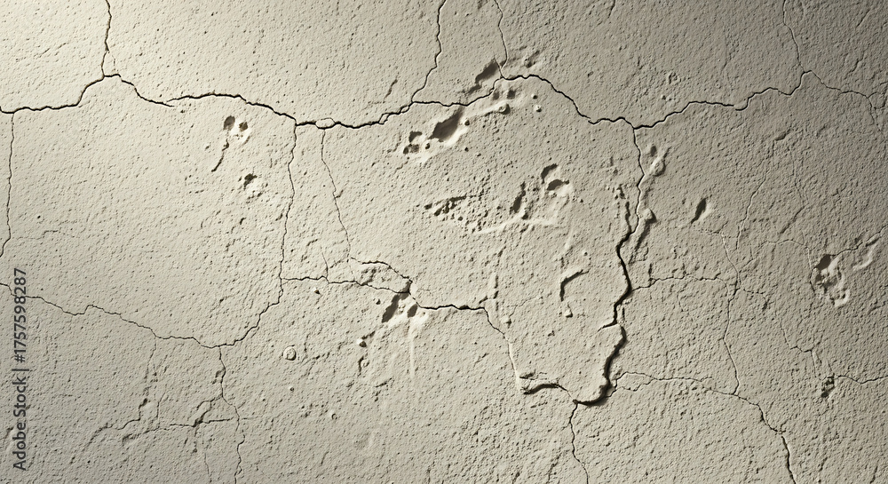 Fototapeta premium Old cracked wall texture with rough surface and grunge background