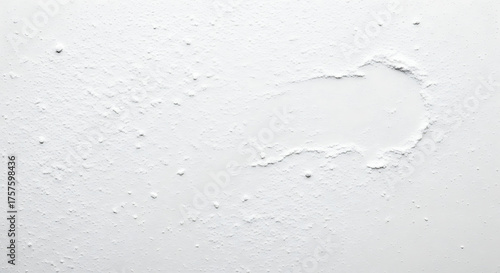 White wall texture with peeling paint, isolated on white background