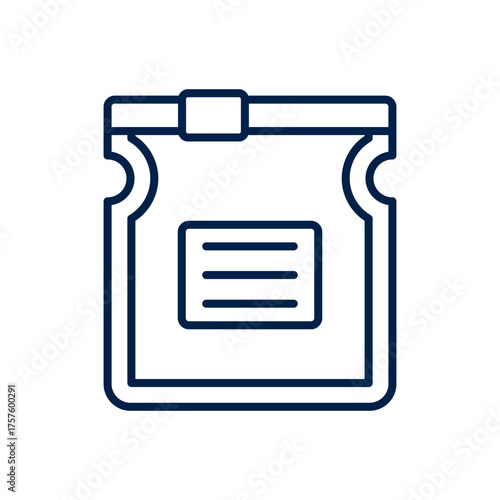 Zip bag vector illustration icon