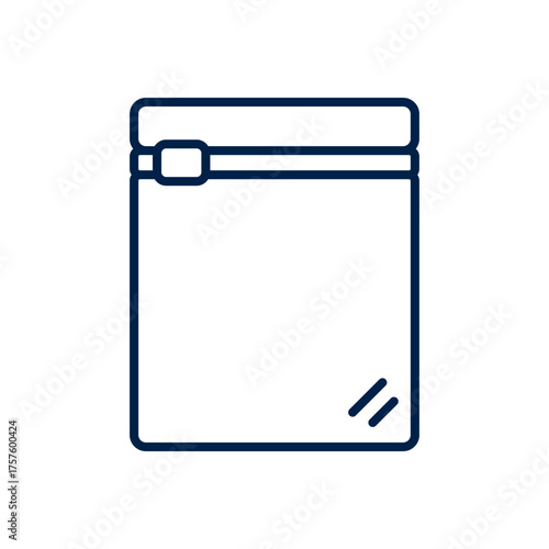 Zip bag vector illustration icon
