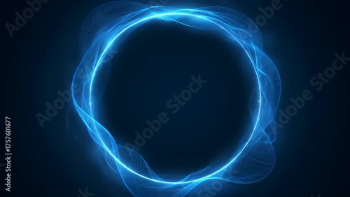 Abstract glowing neon circle energy futuristic background loop