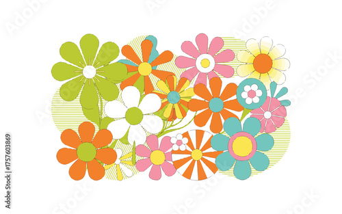 minimal botanical graphic sketch drawing, trendy tiny tattoo design, floral elements vector illustration