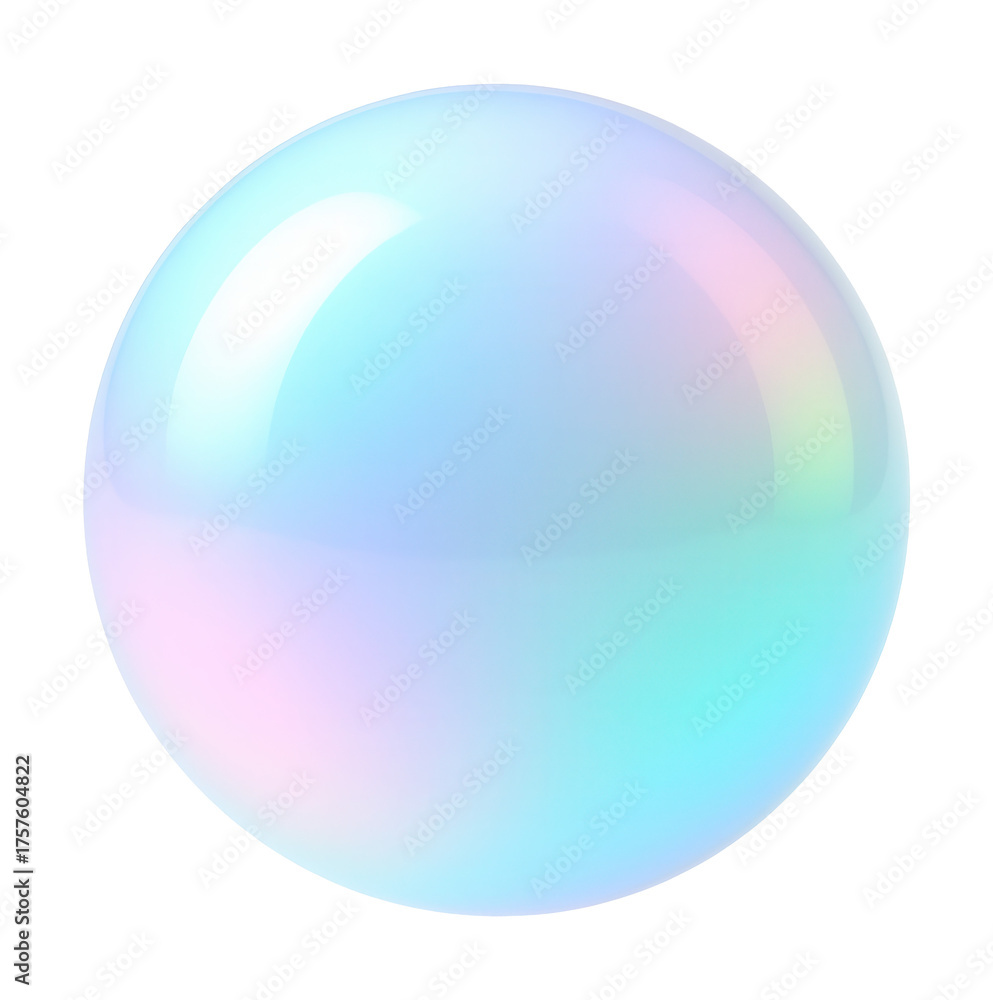 Obraz premium Iridescent LED light ball adds a subtle shimmer to a minimalist bedroom.