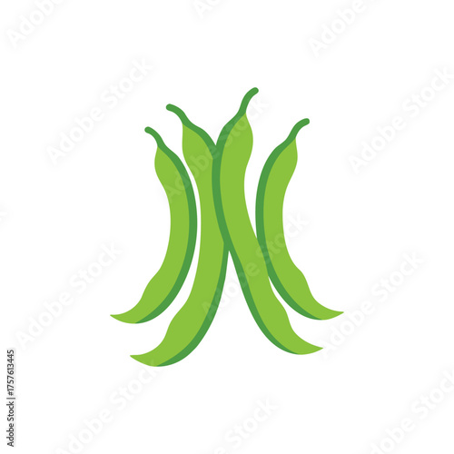 Green Bean Bunch Long Thin Fresh Vegetable Icon