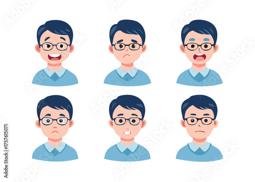 Diverse people portraits collection. Set of multicultural male and female business avatars. Corporate team member icons for social media profile picture. Flat vector illustration.