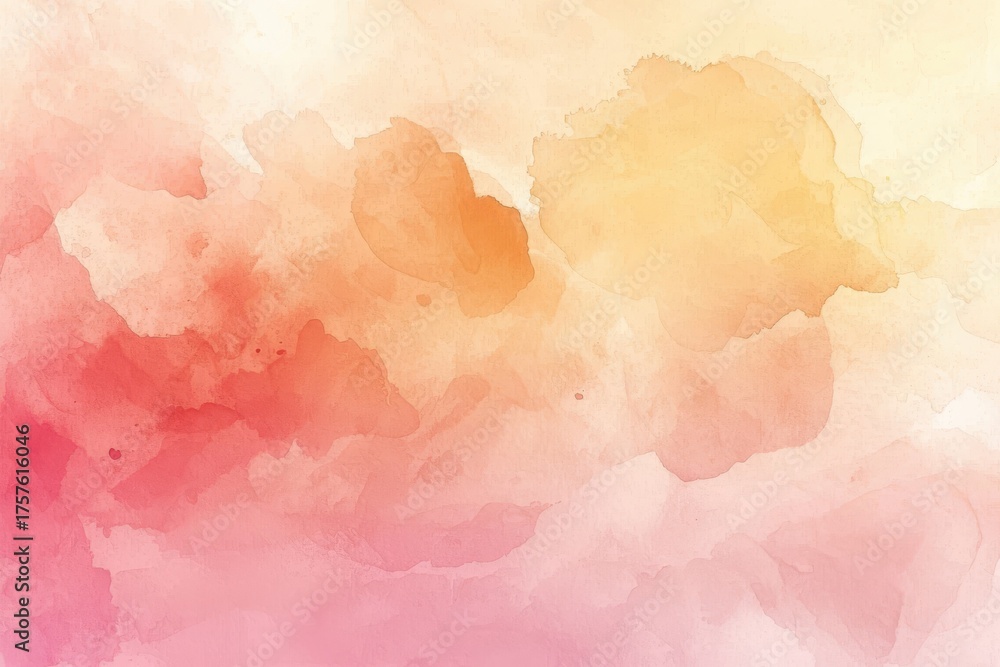 Obraz premium Soft Pastel Watercolor Gradient Background in Gentle Shades