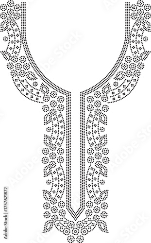 Exclusive Kameez neck design for kameez vector  illustration 