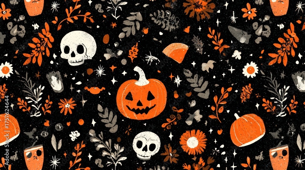 Fototapeta premium Halloween wallpaper background, festive seasonal design