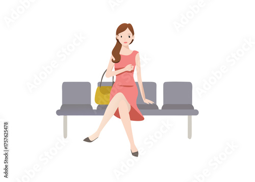 young woman sitting on a chair with laptop