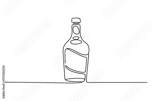 Thin line alcohol icon for mobile concepts and web apps. one line Icon drawing. with white background