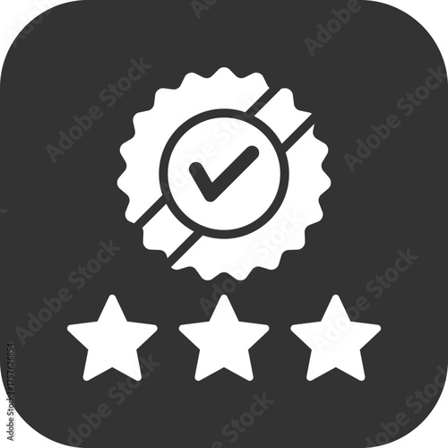 Approved process icon featuring gear symbol and checkmark representing success icon Work efficiency icon set. A minimalist vector icon set featuring gear tick symbols, perfect for technology and 