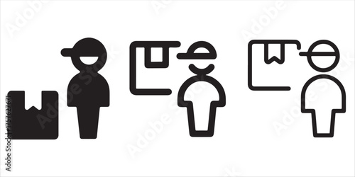 Efficient delivery service icon set representing fast shipping and logistics, perfect for e-commerce and online businesses needing reliable transport vector illustration!