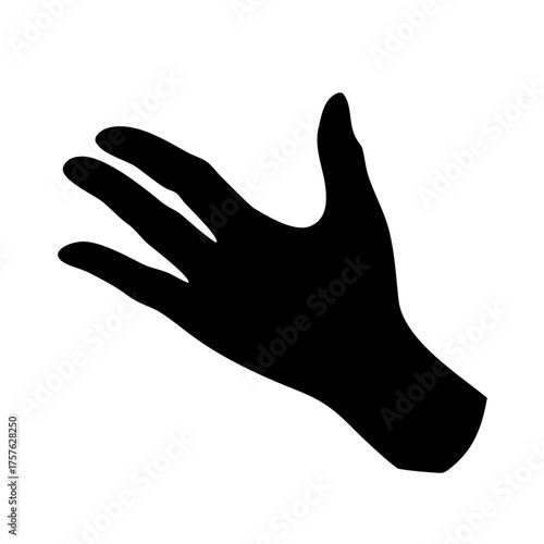 Vector art of the silhouette of a hand giving a gesture, it is a symbol of unity and goodwill, a symbol of friendship and connection with others
