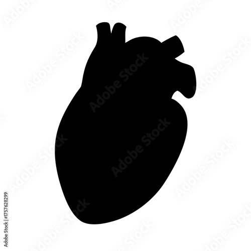 Vector art of a stylized heart, a symbol of life, love, and vitality, its simple yet powerful form conveying deep emotion, connection, and the essence of human existence