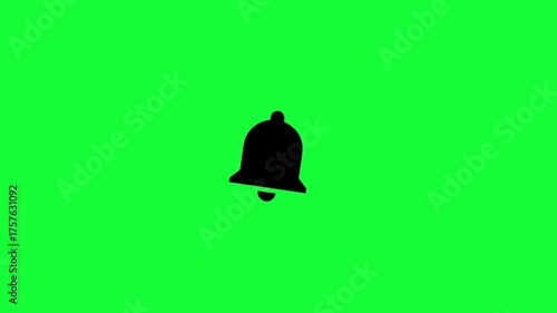 Solid bell button animated on a background.