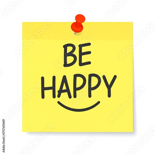 A yellow sticky note with 