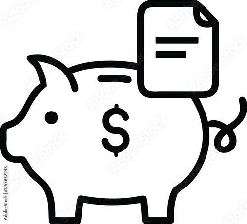 piggy bank and money
