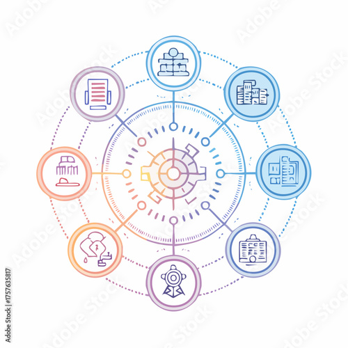 Moderne Technologie- und Digital-Icons Vektorset