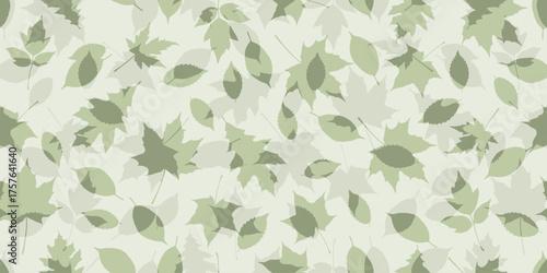 Autumn falling leafs vector pattern. Fall leaves seamless print