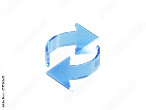 Free Download Two blue arrows in a circular shape representing refresh or reload action in a digital context. - GFXLoad
