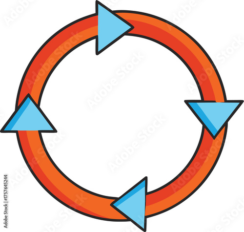 red and yellow arrows