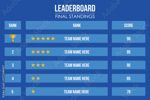 Game Leaderboard Template Abstract Background