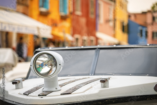 The beautiful, stylish front of a boat on the island of Burano