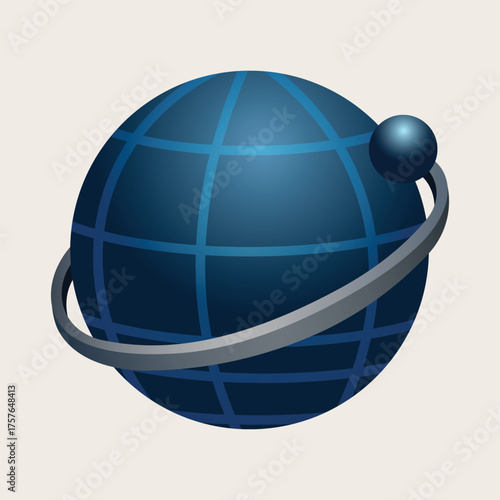 3D Global Business Network Sphere Logo Design