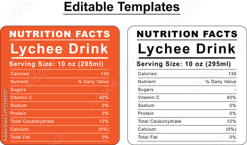 Nutritional Information Label Details of Sodium Protein Total Carbohydrates Calcium Total Fat
