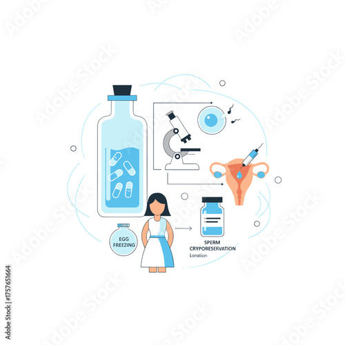 Storing embryos via IVF, preserving sperm in cryogenic conditions, employing frozen sperm, preserving genetic material, using reproductive technology, performing artificial insemination, donating